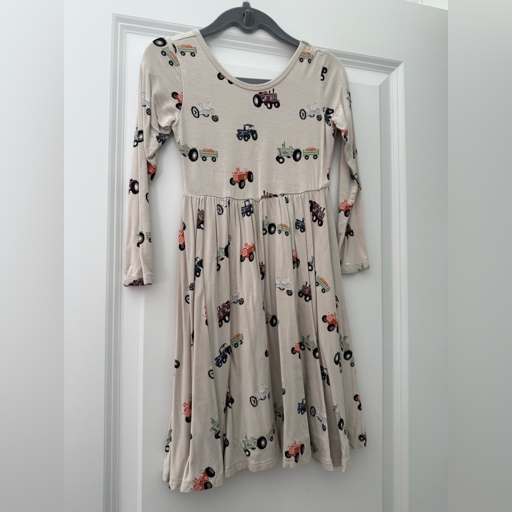 Kyte Baby 4T Kids Tractor Twirl Print Dress